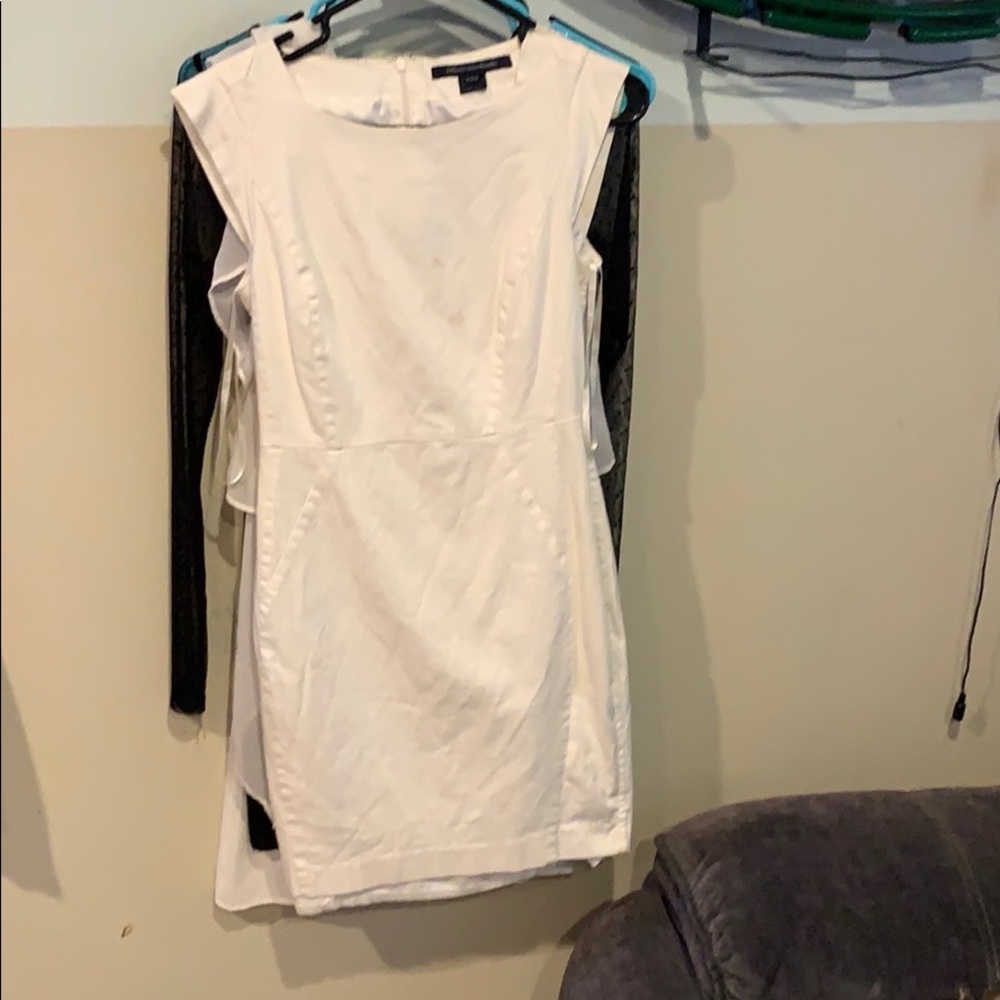 French connection, pure white dress.